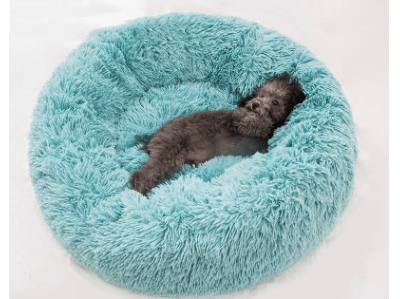 Round Long Hairy Autumn And Winter Nest Pad Cat Mattress - Dog Hugs Cat