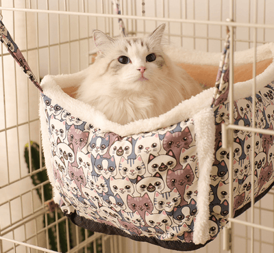 Cat Hammock Hanging Nest Semi-Enclosed Cat Cage Hammock Cat Nest - Dog Hugs Cat