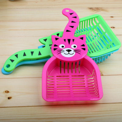Lovely Plastic Litter Scoop Pet Cat Sand Waste Scooper Shovel Cleaning Tool - Dog Hugs Cat