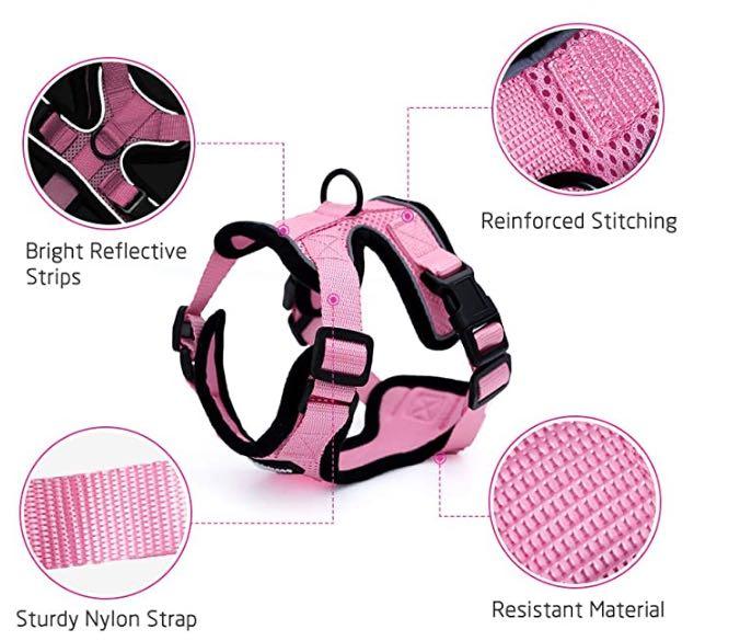 Escape Proof Cat Vest Harness And Car Seat Belt Adapter Adjustable Reflective Cat Harness Soft Mesh Harness For Kitten Puppy - Dog Hugs Cat