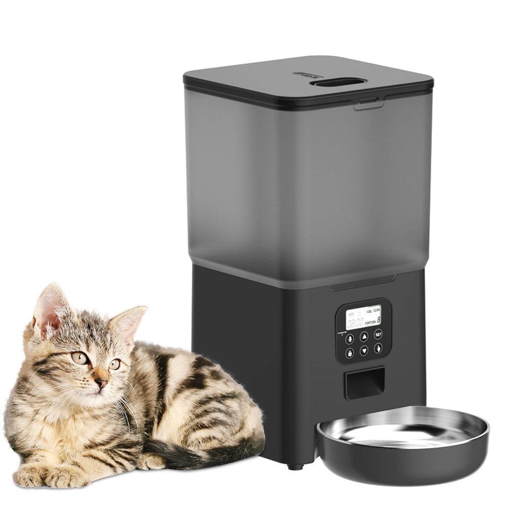 Large Capacity Slow Intelligent Automatic Pet Feeder Cat And Dog Food - Dog Hugs Cat