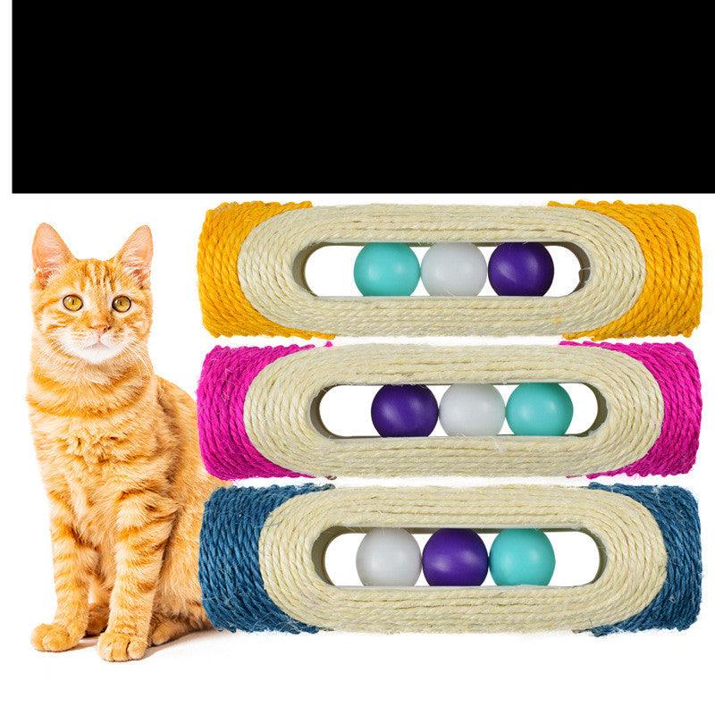 Long Sisal Drum Cat Toys Three - Dog Hugs Cat