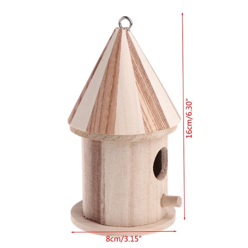 Wooden Outdoor Bird Nest - Dog Hugs Cat