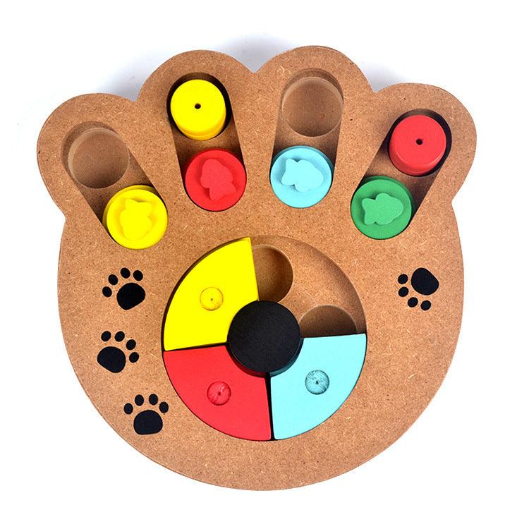 Pet Dog, Puzzle Toy New Wooden Play Feeding Multi-Functional Pet Toys - Dog Hugs Cat