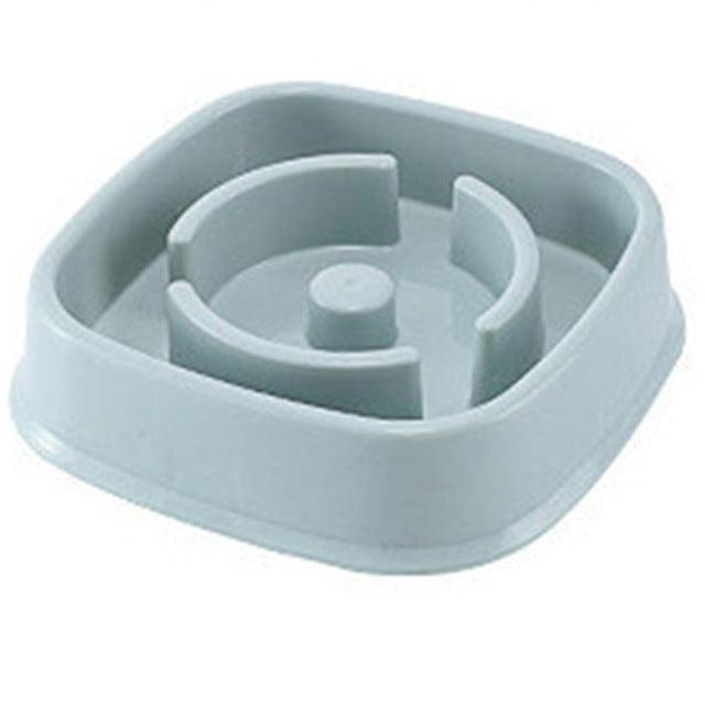 Plastic Pet Dogs And Cats Choke Prevention Slow Food Bowl - Dog Hugs Cat