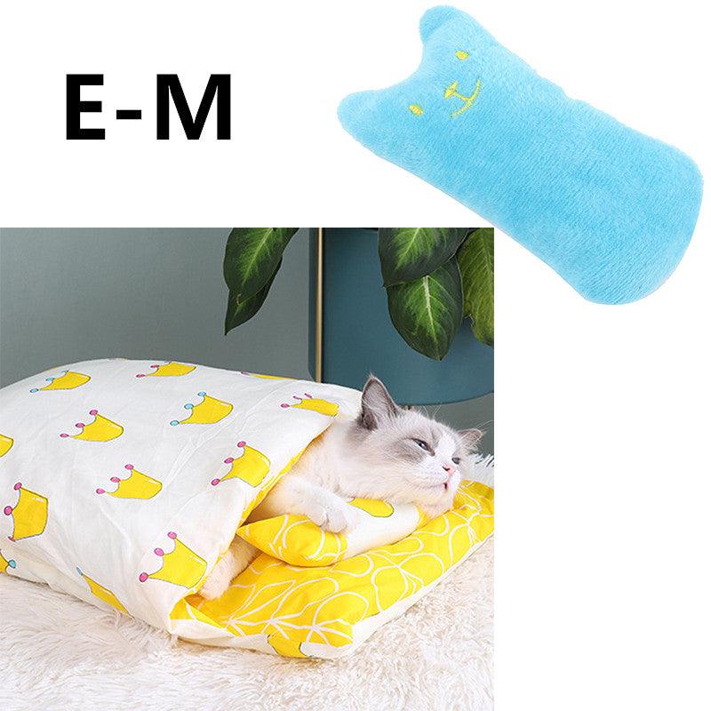 Cat Litter Winter Warm Cat Closed Removable And Washable Quilt - Dog Hugs Cat