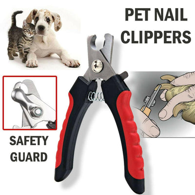 Dog Nail Clippers Nail Trimmer With Safety Guard Razor Sharp Blades Pet Grooming - Dog Hugs Cat