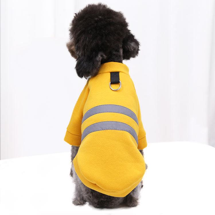 Tractionable Reflective Sweater Night Walking Dog Cat Pet Clothes - Dog Hugs Cat