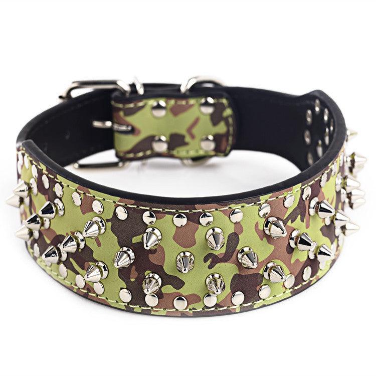 Pet Collar Large Dog Rivet Collar - Dog Hugs Cat