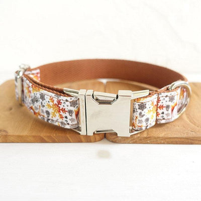 Golden Christmas Pet Collar - Dog Hugs Cat