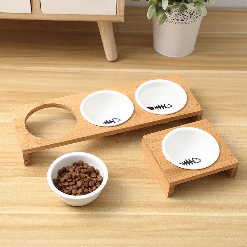 Fashion Cat Dog Feeders Bowls - Dog Hugs Cat