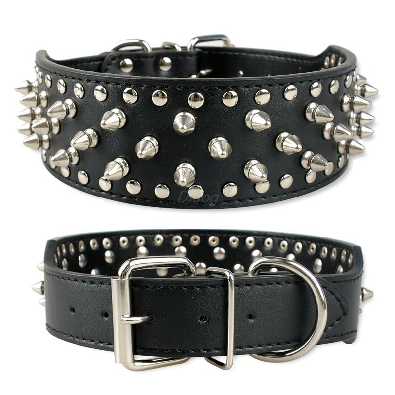 Pet Collar Large Dog Rivet Collar - Dog Hugs Cat