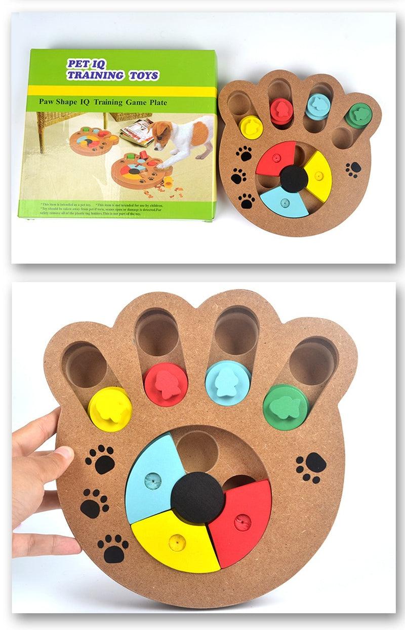 Pet Dog, Puzzle Toy New Wooden Play Feeding Multi-Functional Pet Toys - Dog Hugs Cat