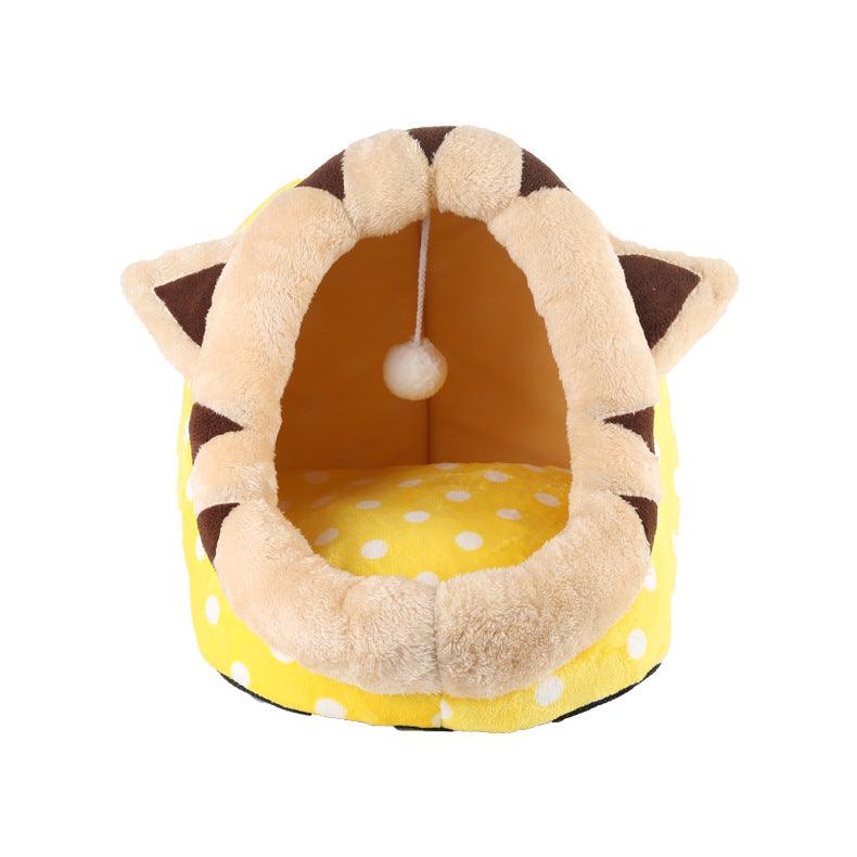 Cat Bed Indoor Soft Cats Houses Warm Cozy Cushion Bag Small Dog Removable Washable Tent Pet House Cat's Basket Pets Mat Supplies - Dog Hugs Cat