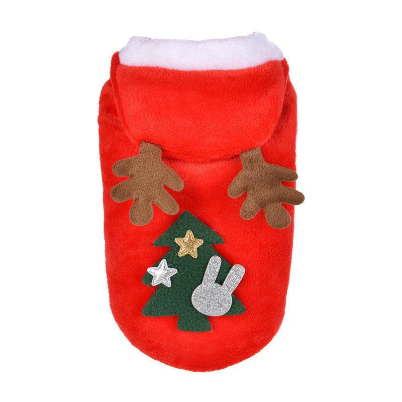 Christmas Dog Clothes Small Dogs Santa Costume - Dog Hugs Cat