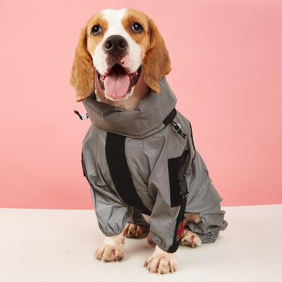 New Reflective Four Legged Raincoat For Pets - Dog Hugs Cat