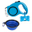 3-in-1 Dog Traction Rope and Folding Bowl Set - Dog Hugs Cat