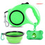 3-in-1 Dog Traction Rope and Folding Bowl Set - Dog Hugs Cat