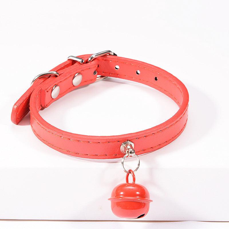 Pet Cat Cat Color Bell Dog Traction Collar - Dog Hugs Cat