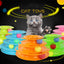 Interactive Funny Four Layer Cat Turntable Pet Ball Tower Tracks Toy - Dog Hugs Cat