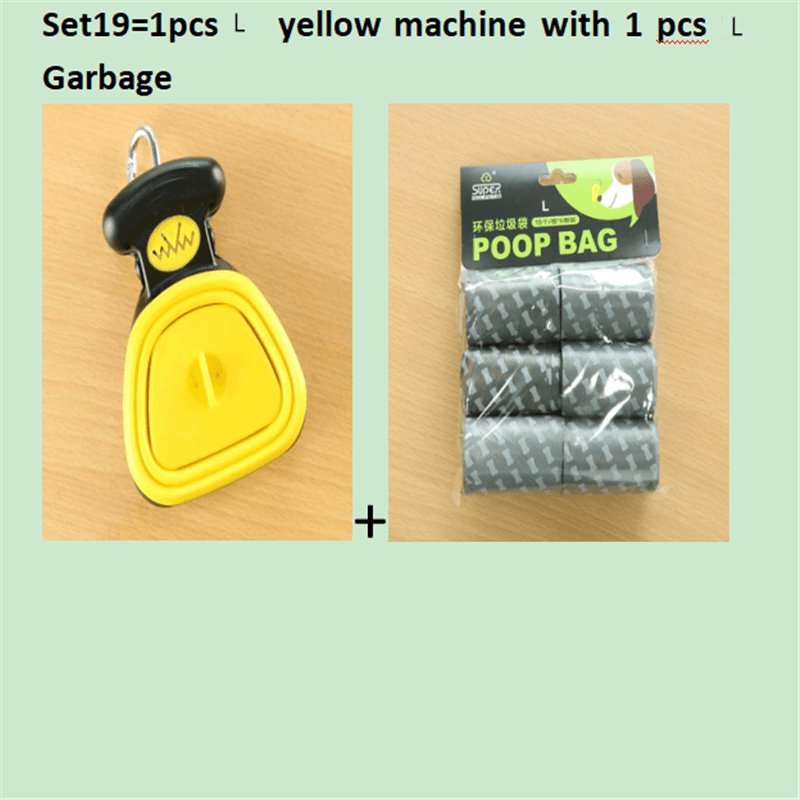 Dog Pet Travel Foldable Pooper Scooper With 1 Roll Decomposable Bags Poop Scoop Clean Pick Up Excreta Cleaner Epacket Shipping - Dog Hugs Cat