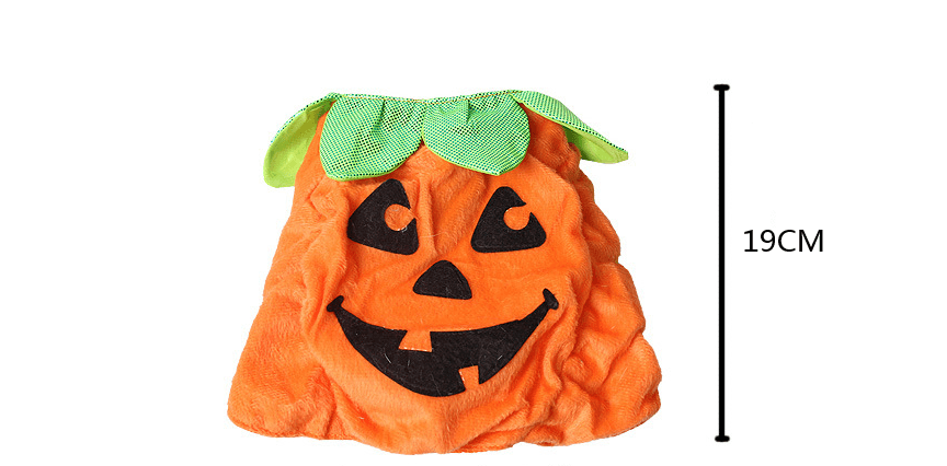 Halloween Pet Cats Costume Props Creative Pumpkin Shape Green Leaf Decoration Cosplay Clothing Holiday Garment Supplies - Dog Hugs Cat