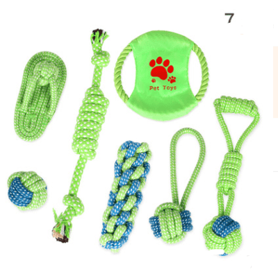 Molar Supplies Cotton Rope Toy Cat And Dog Rope Knot Toy Dog Bite Cleaning Tooth Toy Set - Dog Hugs Cat
