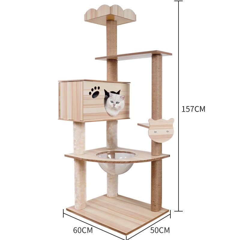 Cat Crawl Nest Scratching Board Tree Supplies Pet Toy Space Capsule - Dog Hugs Cat