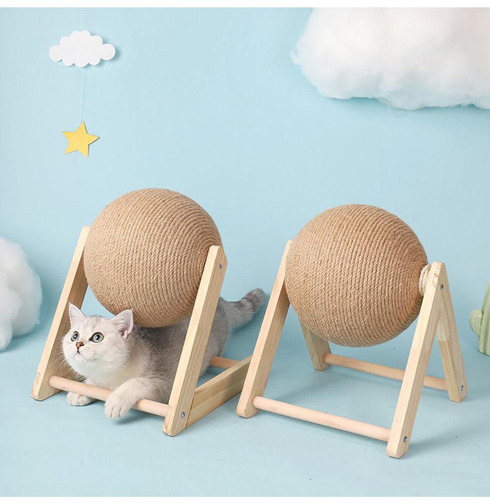 Professional Vertical Cat Toy Sisal Cat Catching Ball - Dog Hugs Cat