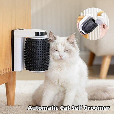 Automatic Cat Self Groomer Wall Corner Brushes Soft Cat Corner Scratcher Self Grooming - Dog Hugs Cat