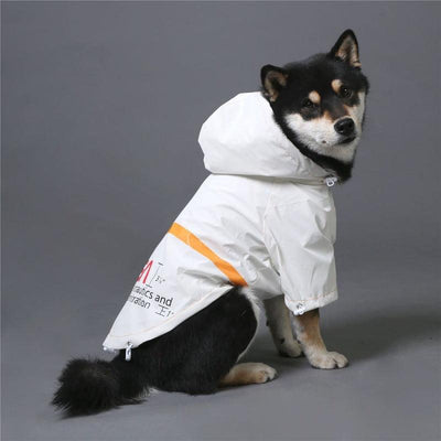 Tide Brand Windproof Rainproof Reflective Space Suit Pet Raincoat - Dog Hugs Cat