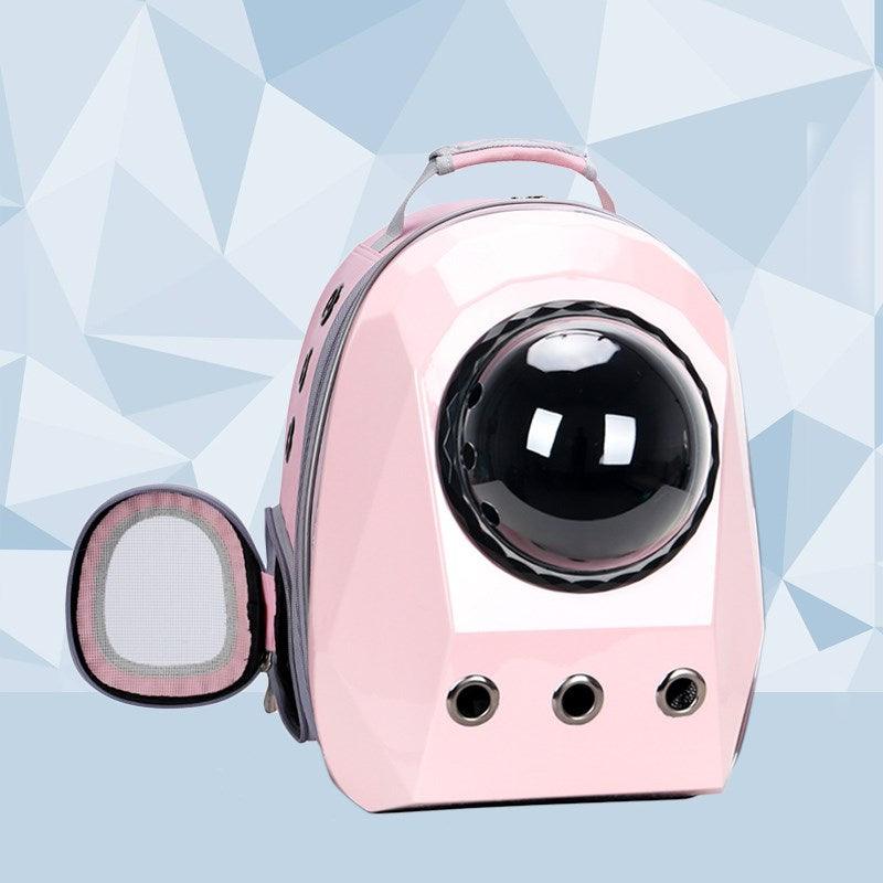 Cat Carrier Bags Breathable Pet Carriers Dog Cat Backpack Travel Space Capsule Cage Pet Transport Bag Carrying Portable Outdoor - Dog Hugs Cat