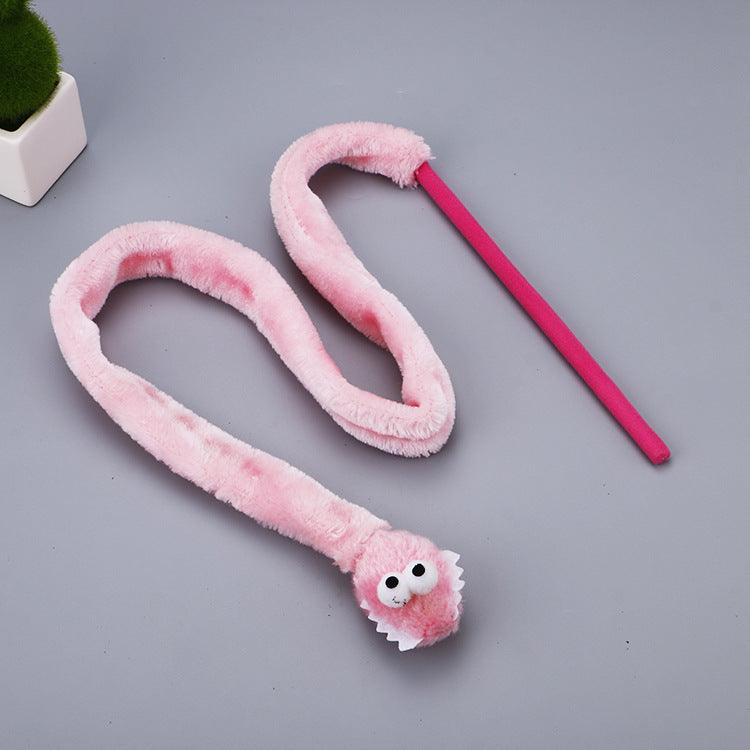 Pet Cat Toy Cartoon Snake Funny Cat Rod Cat Interactive Toy Funny Cat Rod - Dog Hugs Cat