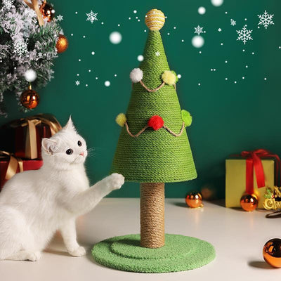 Natural Christmas Tree Cat Climbing Frame - Dog Hugs Cat