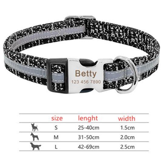 Dog Collar Pet Tag Puppy Cat Nameplate Id Collars Adjustable - Dog Hugs Cat