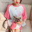 Dog Clothing Short Sleeve Parent-Child Clothing - Dog Hugs Cat