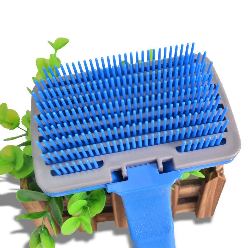 Pet Brush Comb Puppy Dog Cats Self Cleaning Combs Hair Trimmer Grooming Tools For Dog Animals Pet Cleaning Supplies - Dog Hugs Cat