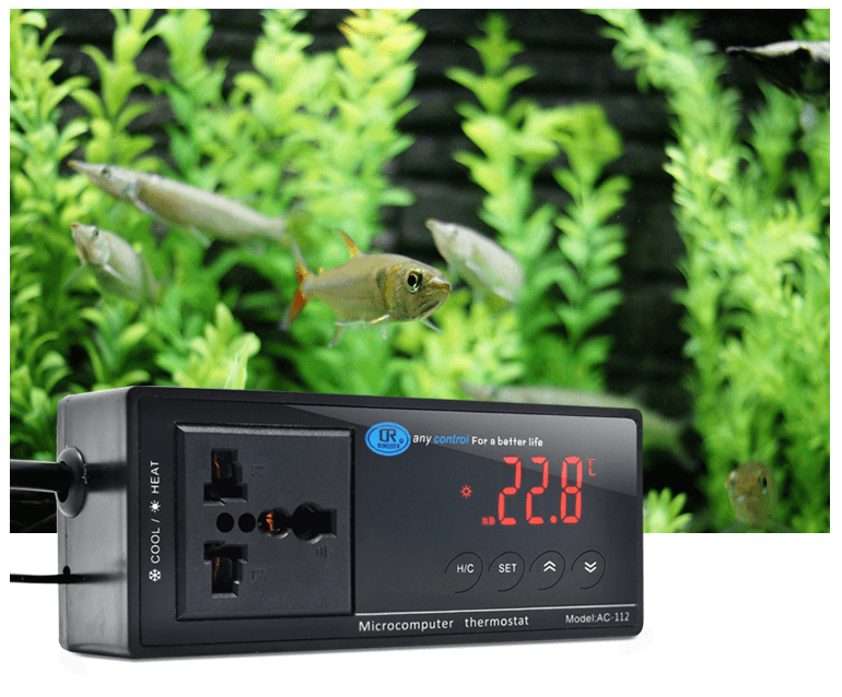 Digital Display Aquarium Thermostat Pet Reptile Insert Row Fish Tank - Dog Hugs Cat
