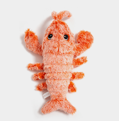 Pet Toys Electric Jumping Shrimp Usb Charging Simulation Lobster Funny Cat Plush Pets Toy - Dog Hugs Cat