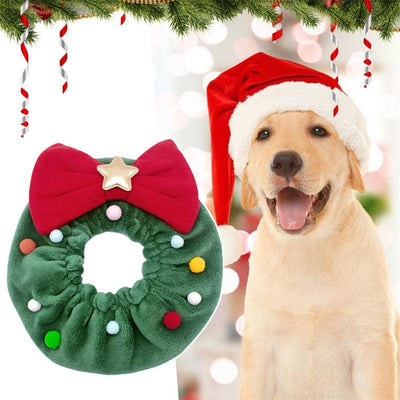 Christmas Pet Bow-Knot Collar Friendly To Skin Xmas Pet Scarf Washableparty Pet Dog Neck Strap Scarf Photo Prop Pet Supplies - Dog Hugs Cat