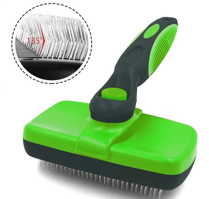 Pet Self Cleaning Slicker Brush - Dog Hugs Cat