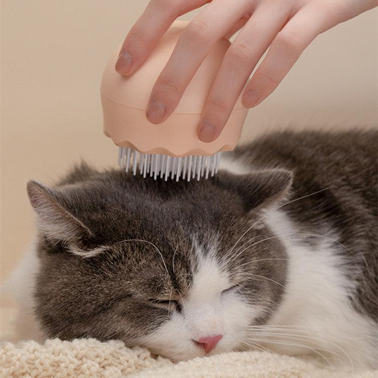 Floating Massage Pet Needle Comb Cat Hair Cleaner - Dog Hugs Cat