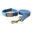 Blue Velvet Dog Collar Dog Rope Pet Collar - Dog Hugs Cat