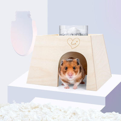 Hamster One Bedroom Hideout House Climbing Toy - Dog Hugs Cat