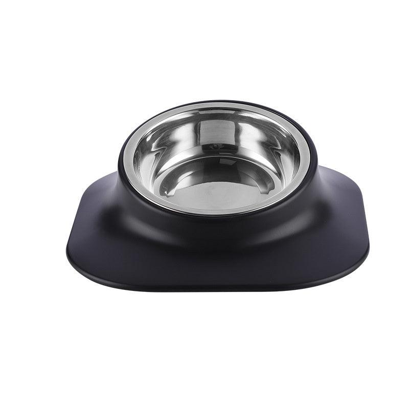 Stainless Steel Dog Bowl Cat Bowl Pet Feeder - Dog Hugs Cat