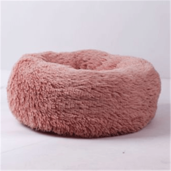 Round Long Hairy Autumn And Winter Nest Pad Cat Mattress - Dog Hugs Cat