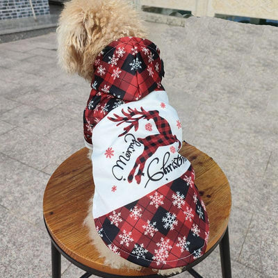 Elk Print Pet Clothes Christmas Dog - Dog Hugs Cat