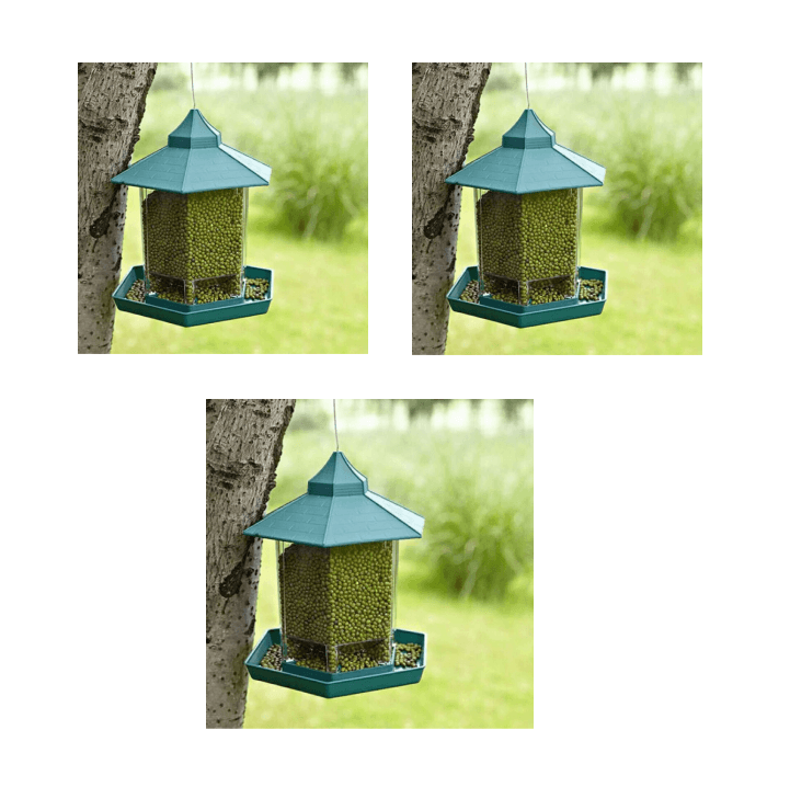 Waterproof Hanging Bird Food Box - Dog Hugs Cat