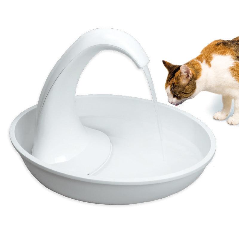 Automatic Swan Pet Cat Water Dispenser Drinking Bowl - Dog Hugs Cat