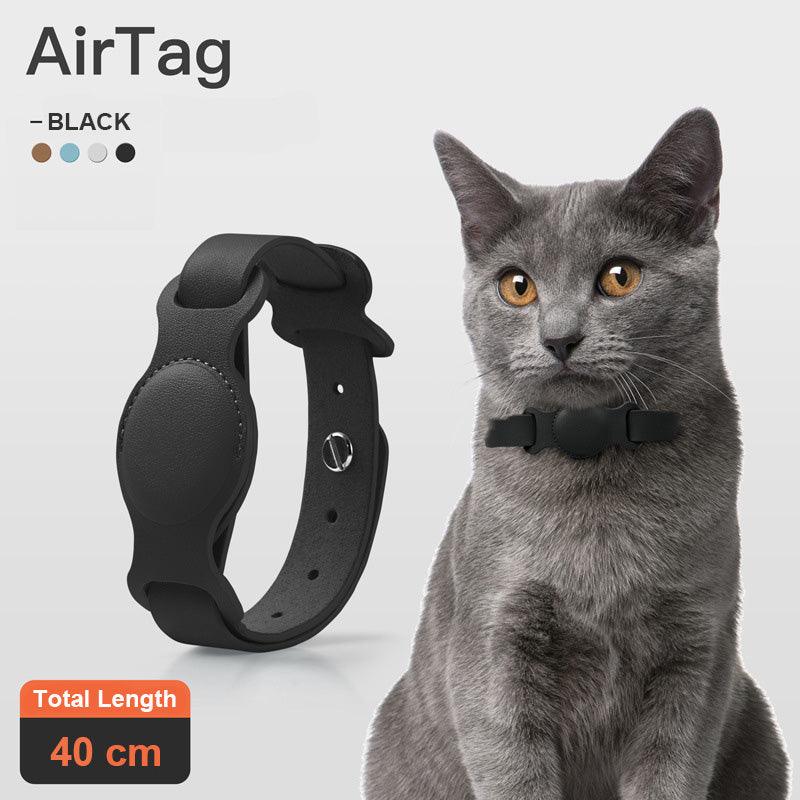 Anti-Lost Device Cat And Dog Pet Collar Chain Leather Case - Dog Hugs Cat